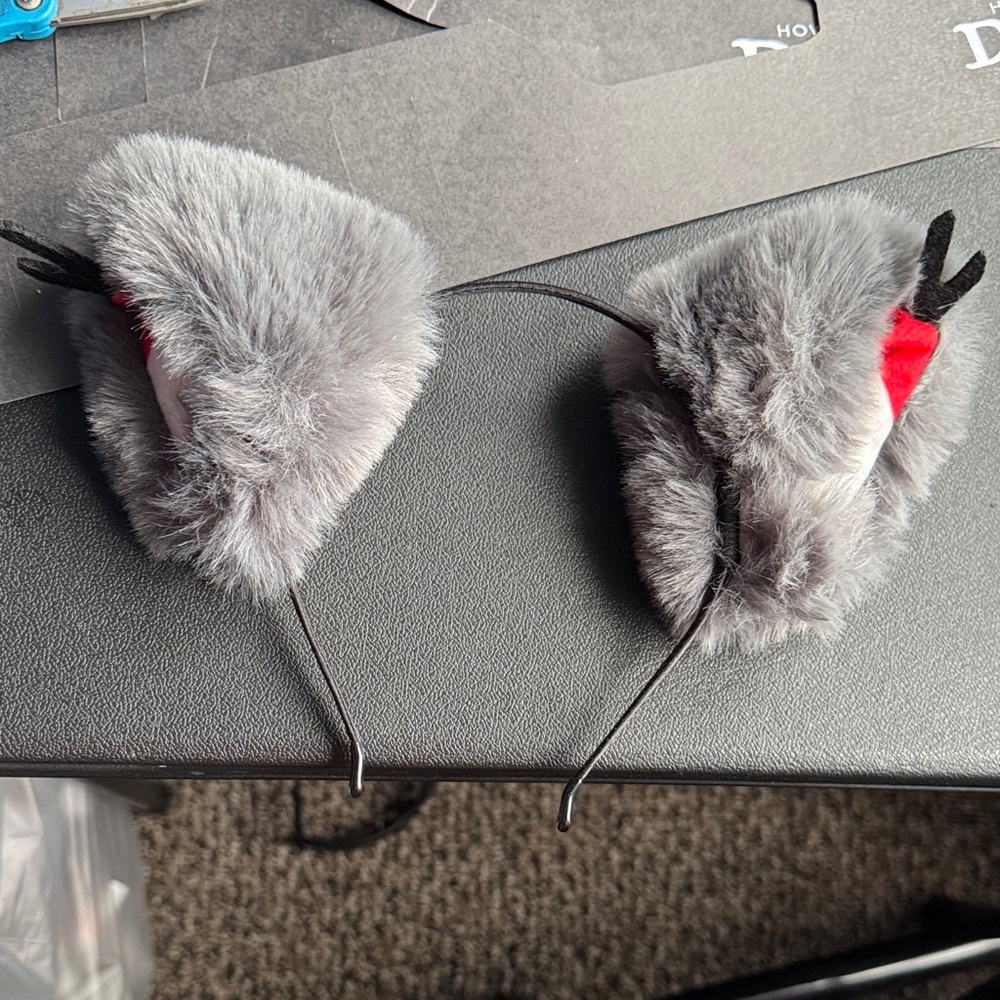 Gray and Red Hazbin Hotel Headband